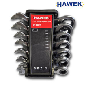 Комплект къси тресчотни ключове 7 части HAWEK 8-19 мм