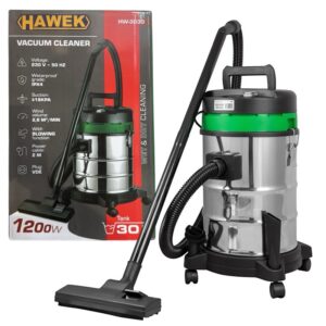 Прахосмукачка за сухо и мокро почистване HAWEK 1200W 30 литра обем