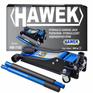 Нископрофилен хидравличен крик 3 тона HAWEK 85 - 430мм с 2 помпи