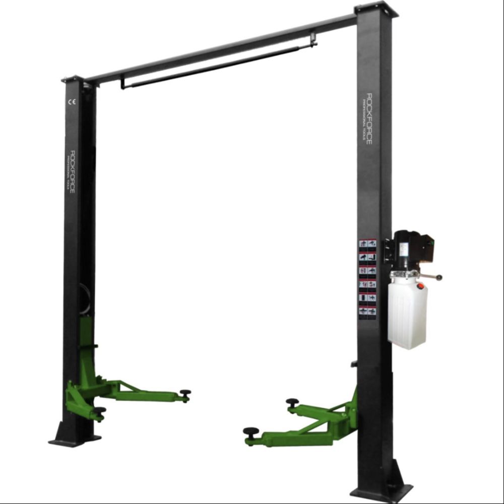 Подемник 4т с горна синхронизация, двуколонен, електрохидравличен, RockForce PROFESSIONAL