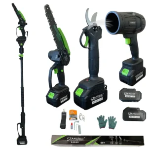 Професионален градински комплект STAHLMAYER 4в1 - Ножица + Резачка + Прът + Турбо Пистолет