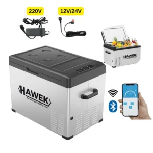 Портативен компресорен хладилник HAWEK 40 литра - 12V/24V/220V