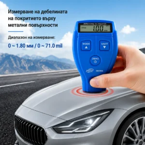 Дигитален тестер за дебелината на боята на автомобили